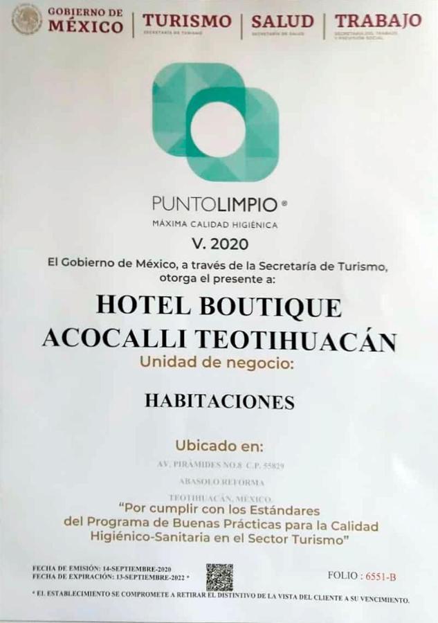 Hotel Boutique Acocalli San Juan Teotihuacán Buitenkant foto
